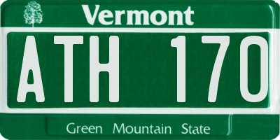 VT license plate ATH170