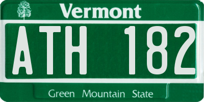 VT license plate ATH182