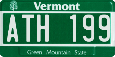 VT license plate ATH199