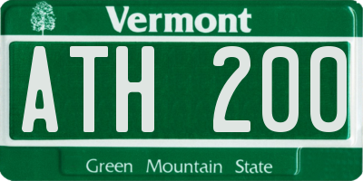 VT license plate ATH200