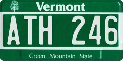 VT license plate ATH246