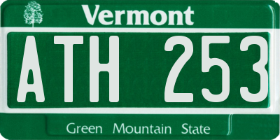 VT license plate ATH253