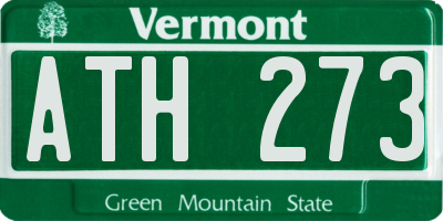 VT license plate ATH273