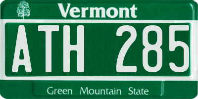 VT license plate ATH285