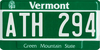 VT license plate ATH294