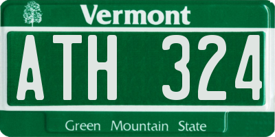 VT license plate ATH324