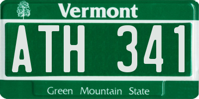 VT license plate ATH341