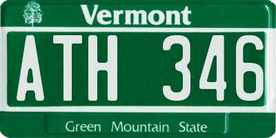 VT license plate ATH346