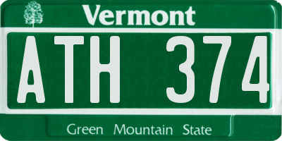 VT license plate ATH374