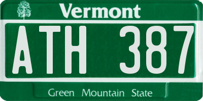VT license plate ATH387