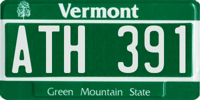 VT license plate ATH391