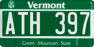 VT license plate ATH397