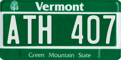 VT license plate ATH407