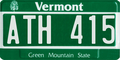 VT license plate ATH415