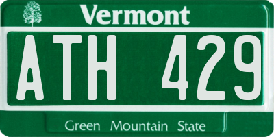 VT license plate ATH429
