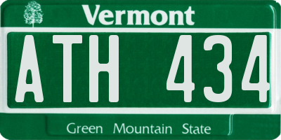 VT license plate ATH434