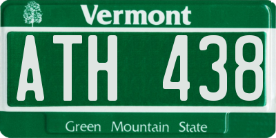 VT license plate ATH438