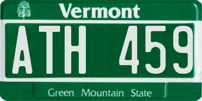VT license plate ATH459