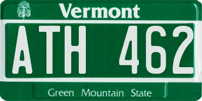 VT license plate ATH462