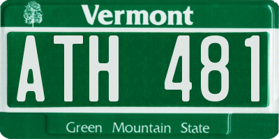 VT license plate ATH481