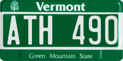 VT license plate ATH490