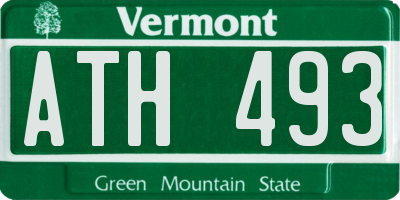 VT license plate ATH493