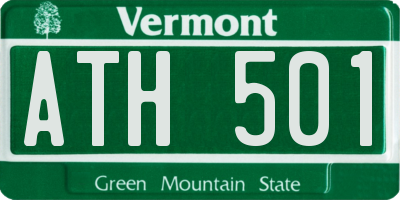 VT license plate ATH501