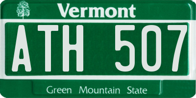VT license plate ATH507