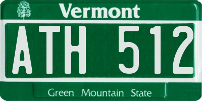 VT license plate ATH512