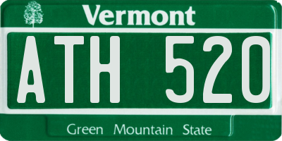 VT license plate ATH520