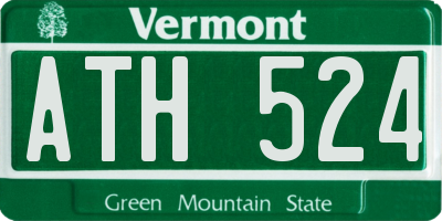 VT license plate ATH524