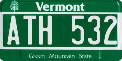 VT license plate ATH532