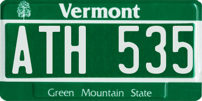 VT license plate ATH535