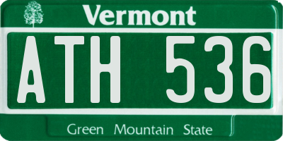 VT license plate ATH536