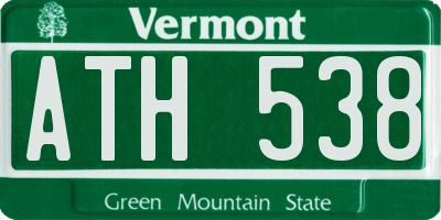 VT license plate ATH538