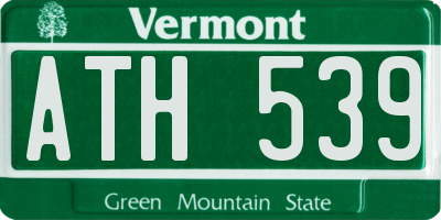 VT license plate ATH539