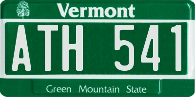 VT license plate ATH541