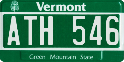 VT license plate ATH546