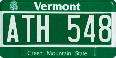 VT license plate ATH548