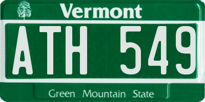 VT license plate ATH549
