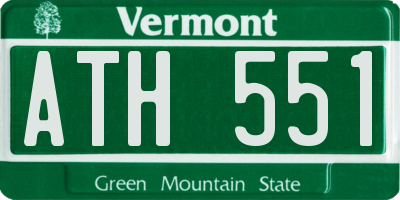 VT license plate ATH551