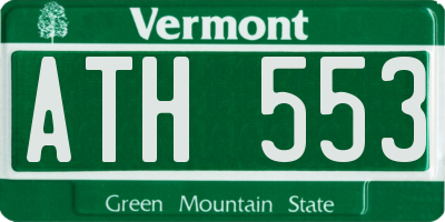 VT license plate ATH553
