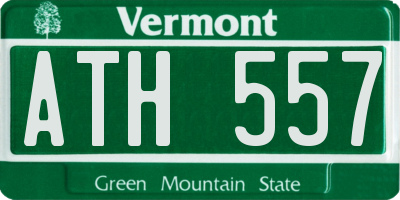 VT license plate ATH557