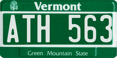 VT license plate ATH563