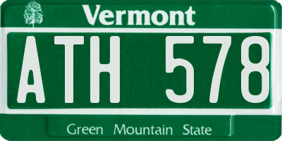 VT license plate ATH578