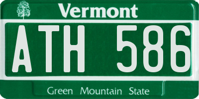 VT license plate ATH586