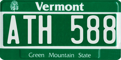 VT license plate ATH588