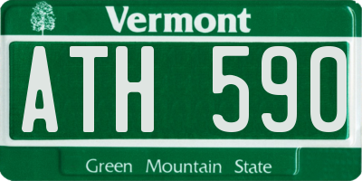 VT license plate ATH590