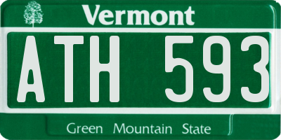 VT license plate ATH593