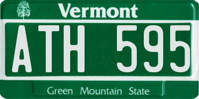 VT license plate ATH595